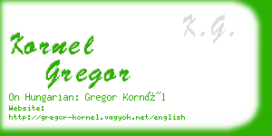 kornel gregor business card